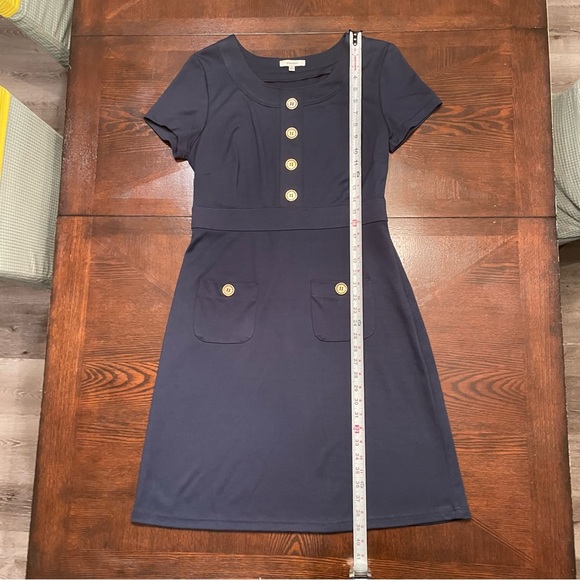 Classic Dressbarn Navy Blue Dress with Pockets - Picture 9 of 10